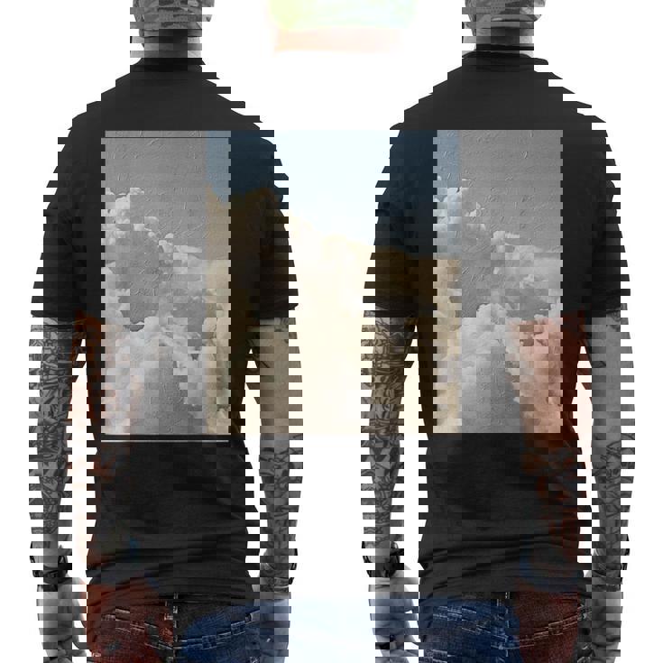 ビンテージクラウドエステティックドリームコア メンズTシャツ バックプリント