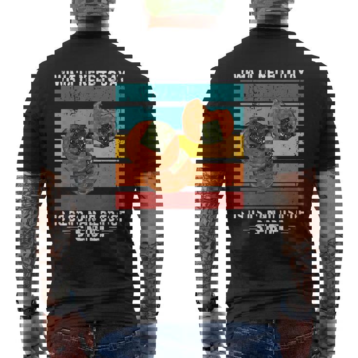 ビンテージ今日必要なのはたくさんのおせんべい メンズTシャツ バックプリント