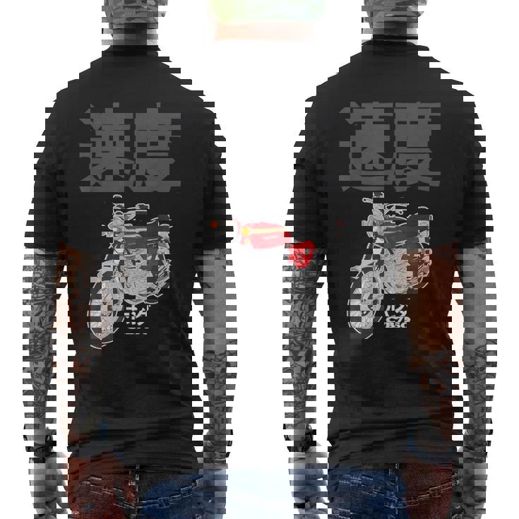 ビンテージ日本製cb750オートバイデザイン メンズTシャツ バックプリント