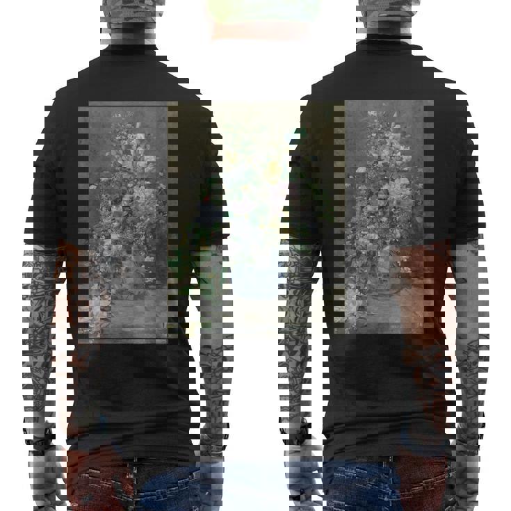 ピエール・オーギュスト ルノワールのスプリングブーケ メンズTシャツ バックプリント