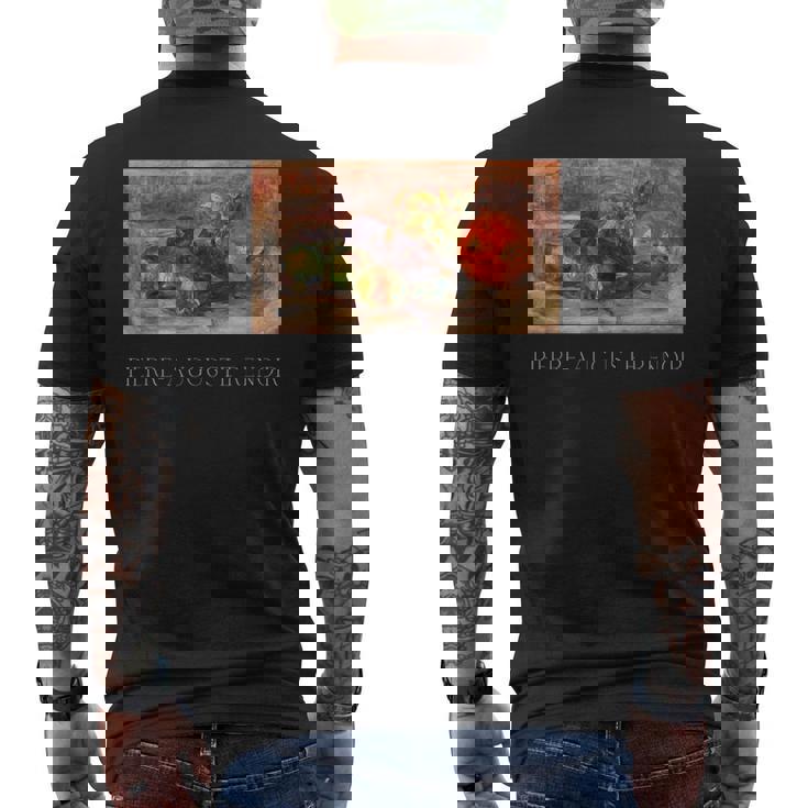 ピエール・オーギュスト・ルノワール作 ザクロとイチジク メンズTシャツ バックプリント