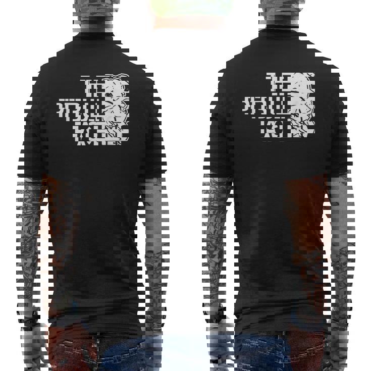 ピットブルフェイス ファニー ドッグ ピットブル メンズTシャツ バックプリント