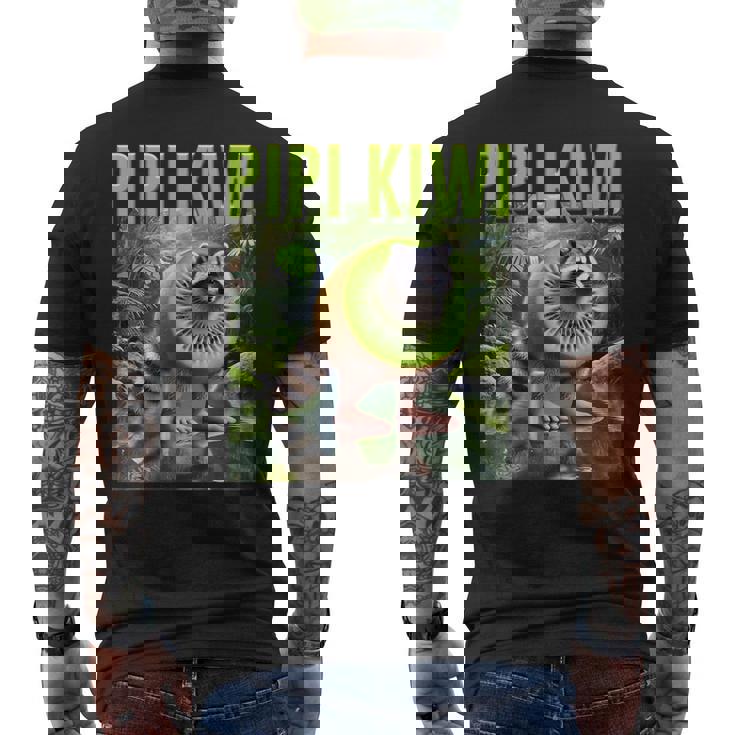 ピピ キウイ アライグマ Ai モンスター イタリアン ブレイン ロット ボーイ ミーム ジョーク メンズTシャツ バックプリント