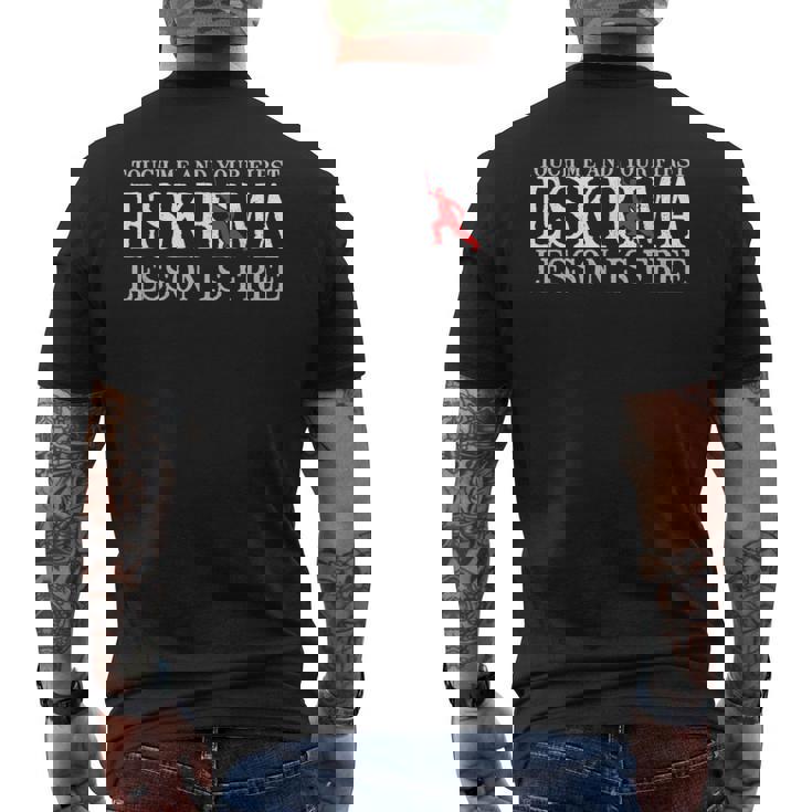 フィリピンの格闘技 Mmaルチャドール カリ・アーニス エスクリマ メンズTシャツ バックプリント