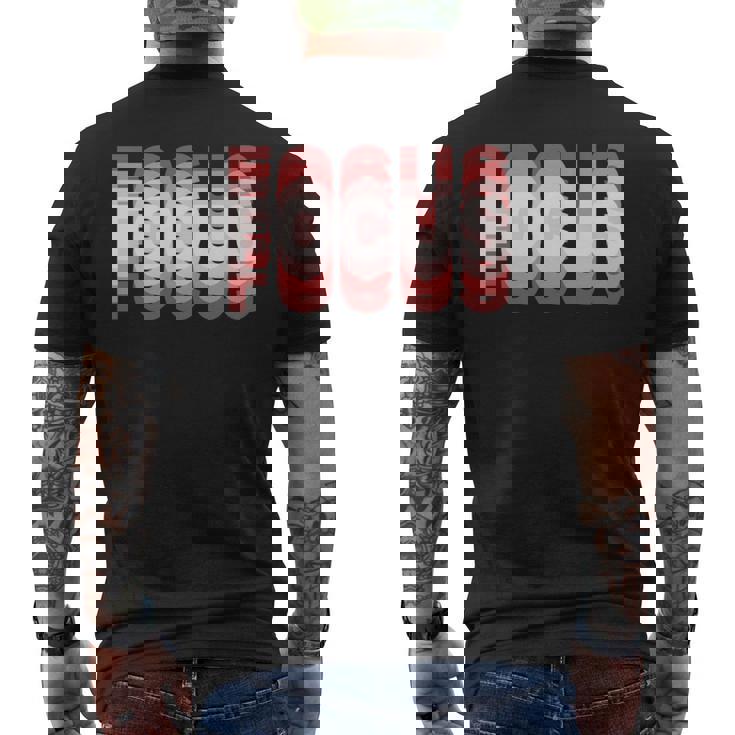 フォーカス 錯覚 ぼやけたトリッピー 長袖tシャツ メンズTシャツ バックプリント