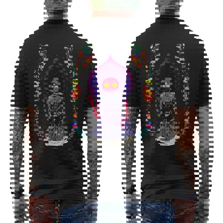 フラットウッドモンスター、レトロエイリアンブラクストン郡wv Cryptid メンズTシャツ バックプリント