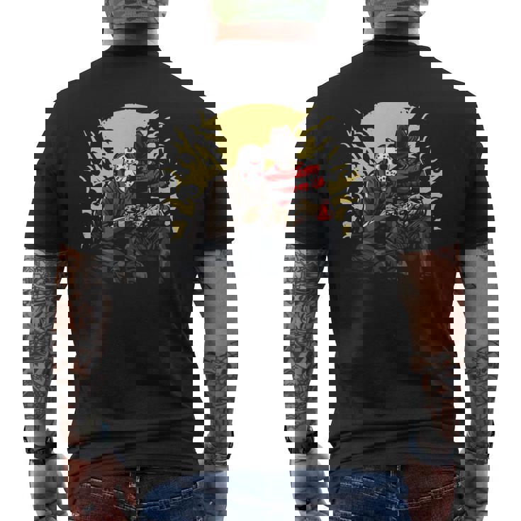 フレディ・アンド・ジェイソン・ゲーミング メンズTシャツ バックプリント