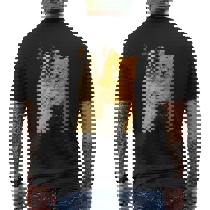 フレンチブルドッグ ポメラニアン エキゾチック ショートヘア マンチキン 猫 メンズTシャツ バックプリント