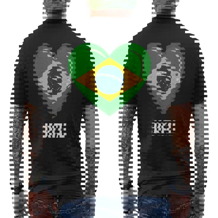 ブラジル国旗シャツ メンズTシャツ バックプリント