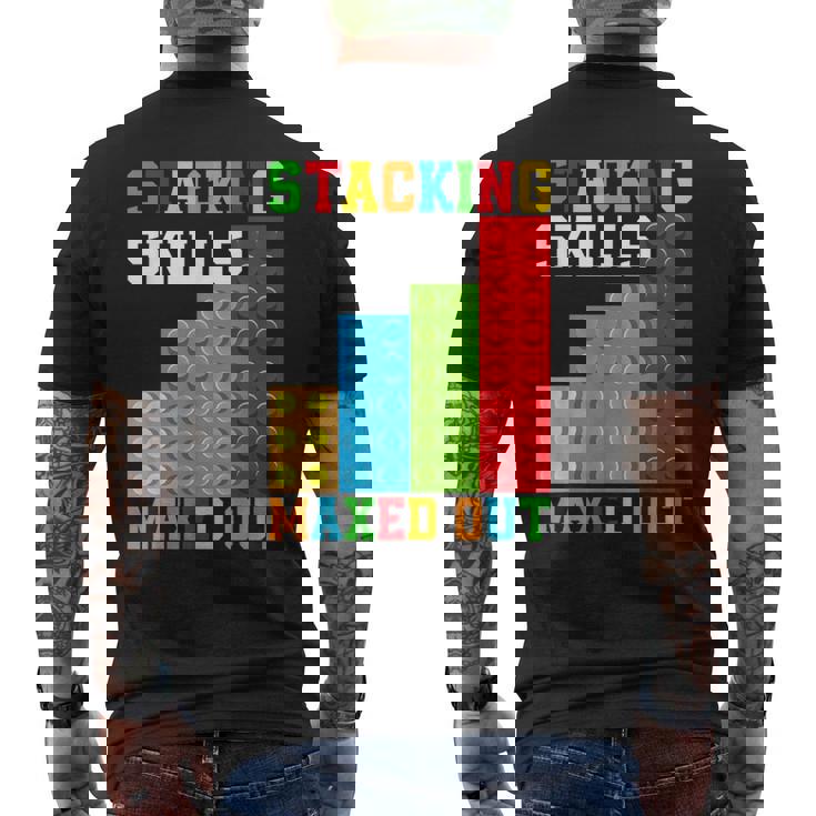 ブロックブロック-積み重ねスキルの最大化 メンズTシャツ バックプリント