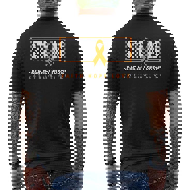 プラダー・ウィリ症候群強いプラダー・ウィリ症候群の意識 メンズTシャツ バックプリント