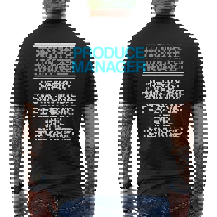 プロデュースマネージャー 食料品店スーパーバイザー メンズTシャツ バックプリント