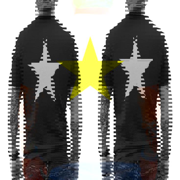 ベトナム国旗 星 ベトナム国旗ハノイ サイゴン メンズTシャツ バックプリント