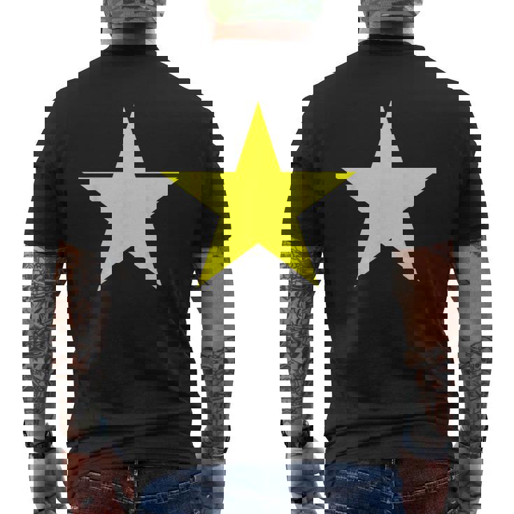 ベトナム国旗 ベトナム国旗 ベトナム国旗 赤と黄色の星 メンズTシャツ バックプリント