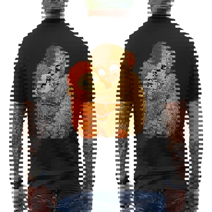 ベビーモンキーパンチ 面白い猿のぬいぐるみミーム メンズTシャツ バックプリント