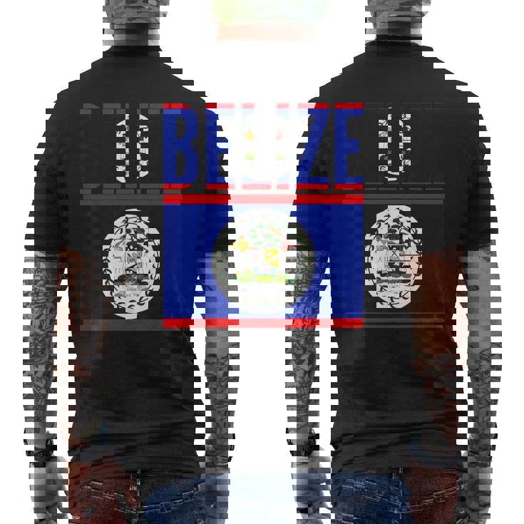 ベリーズ ベリーズの国旗 メンズTシャツ バックプリント