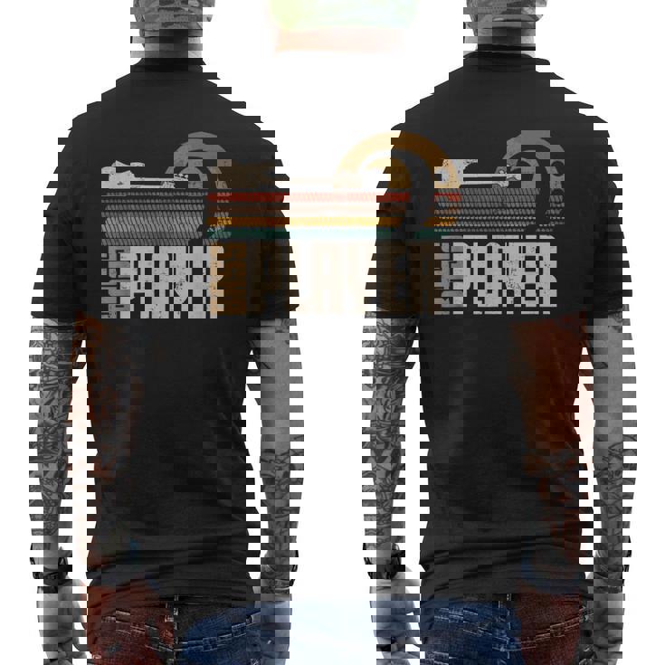 ベーシストのためのベーシストのためのベース ギター プレーヤーの型のベースの音叉のギフト メンズTシャツ バックプリント