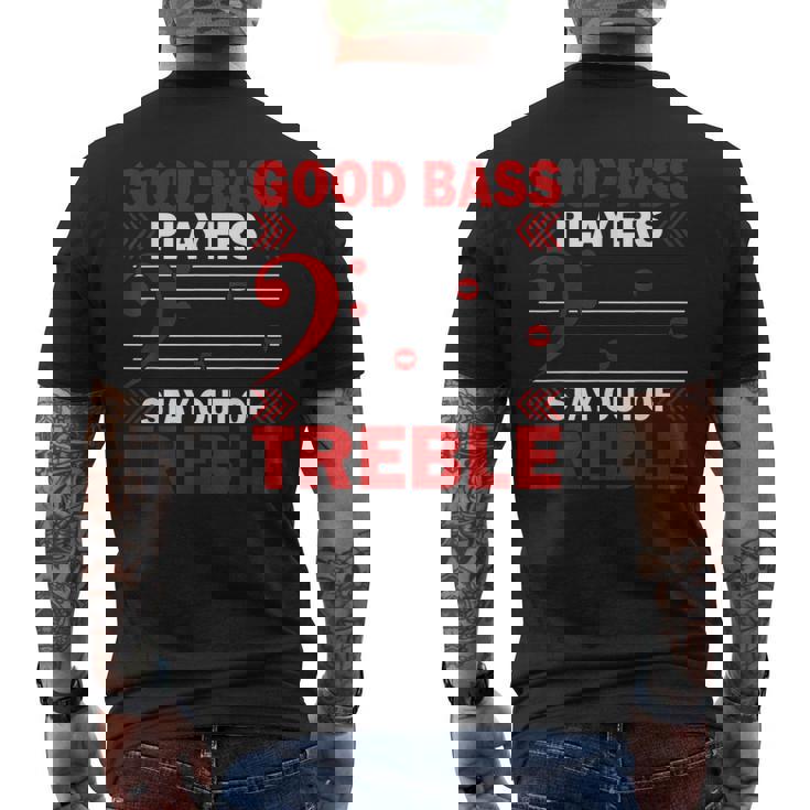 ベース ギター ミュージシャン ロックバンド Edm ミュージック ベーシスト プレーヤー メンズTシャツ バックプリント