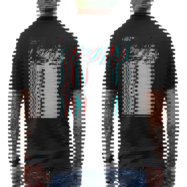 ベーパーウェーブ美的アニメ少女レトロ原宿aporwave メンズTシャツ バックプリント