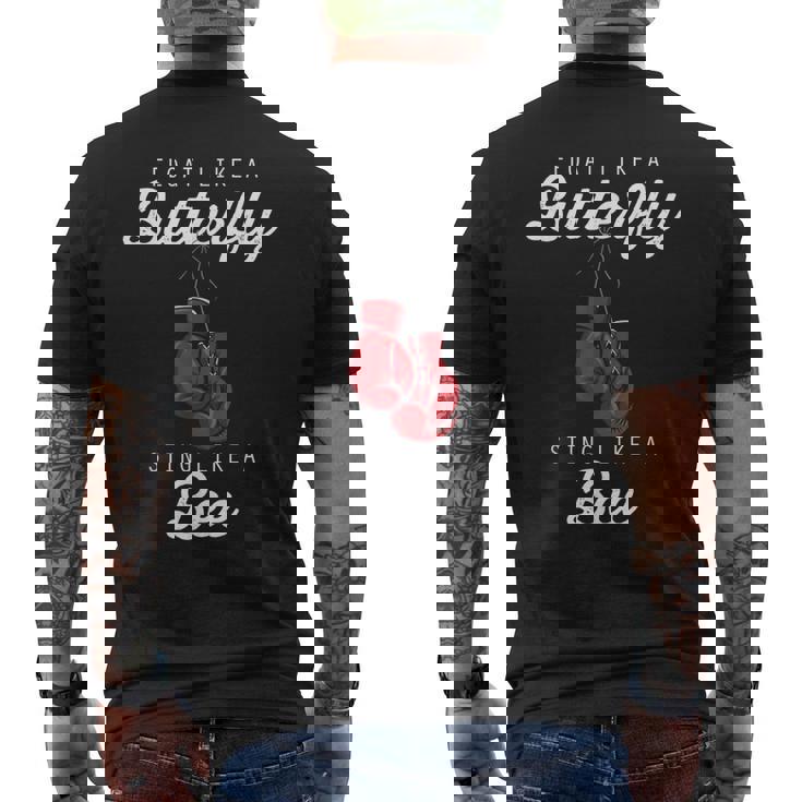 ボクシングバッグ グローブ キックボクシング コンバット ファイト スポーツ 総合格闘技ギア メンズTシャツ バックプリント