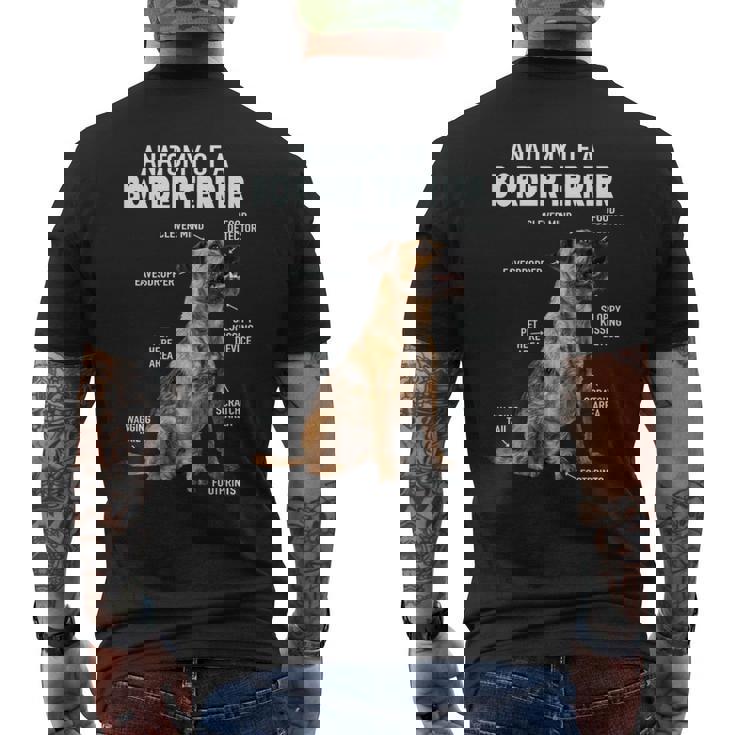 ボーダーテリアの解剖学 長袖tシャツ メンズTシャツ バックプリント