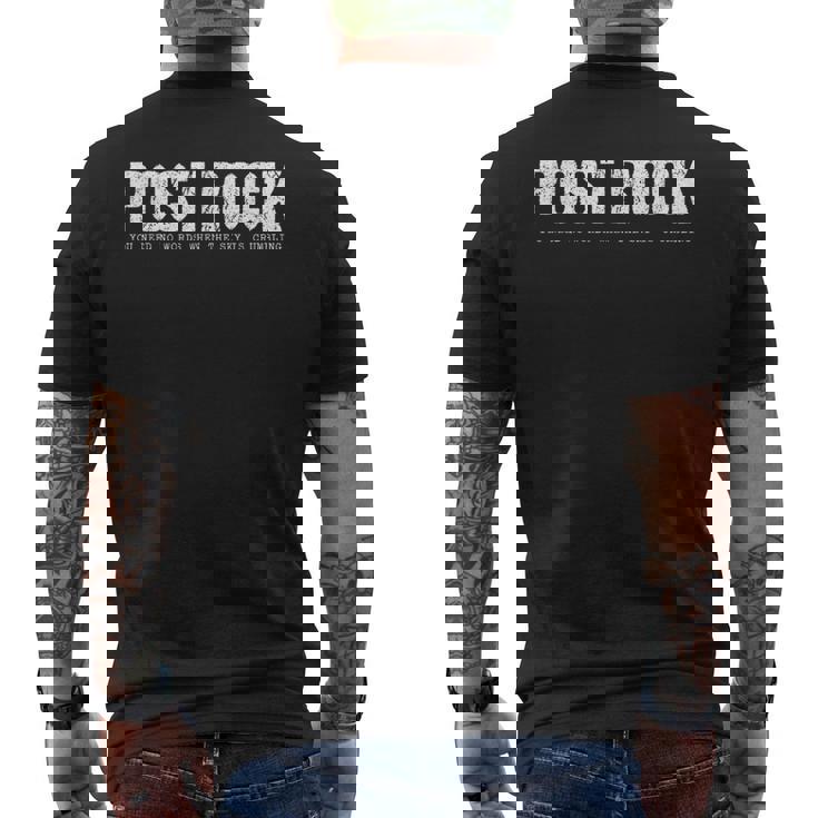 ポストロックミュージック メンズTシャツ バックプリント