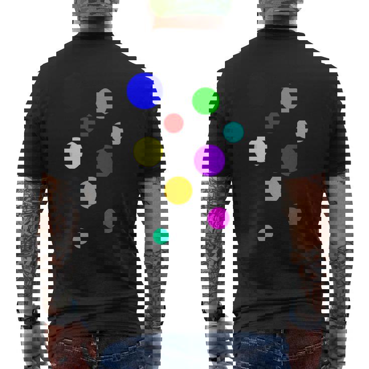 ポップ Dots カラフルドット 水玉【Pop】模様プリント アート おしゃれ メンズTシャツ バックプリント