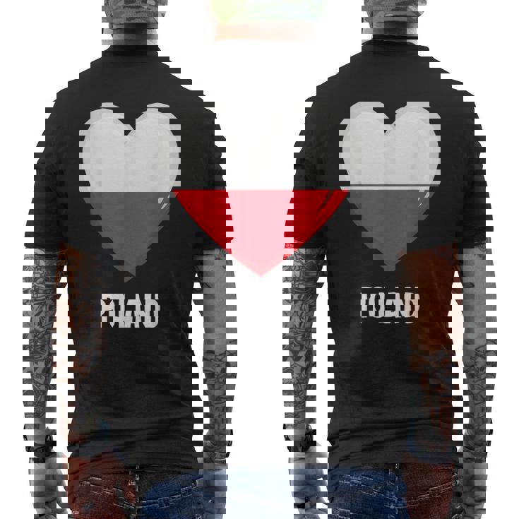 ポーランド国旗シャツ メンズTシャツ バックプリント