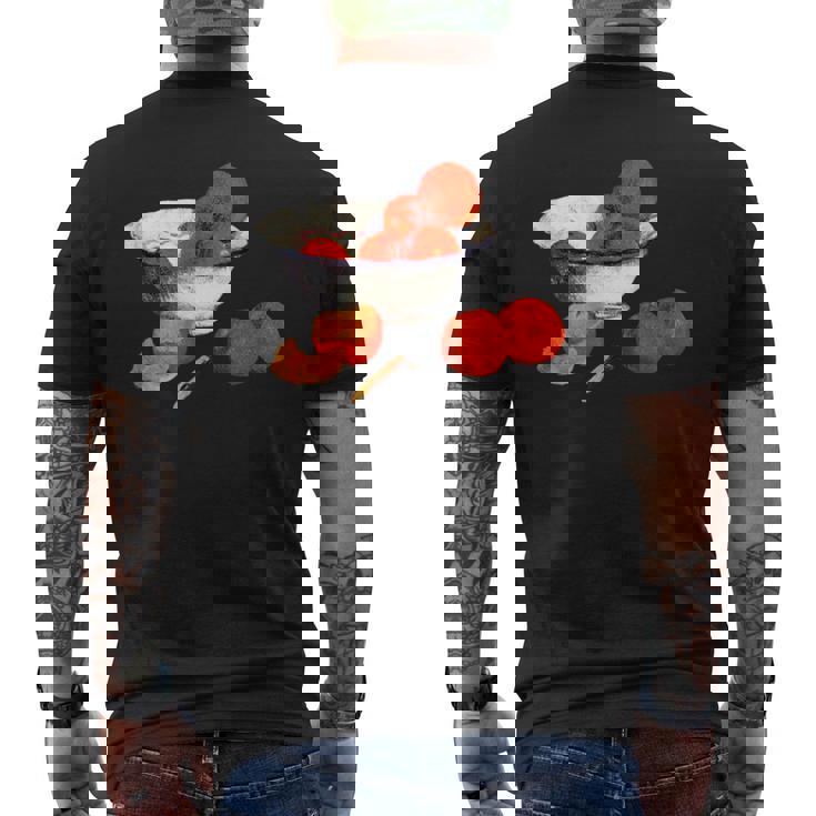 ポール・ゴーギャン 静物画 オレンジデザイン メンズTシャツ バックプリント