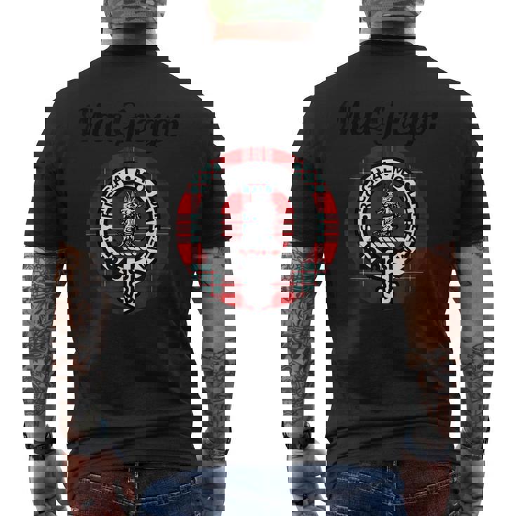 マクレガー クラン スコットランド 名前 紋章 タータン メンズTシャツ バックプリント