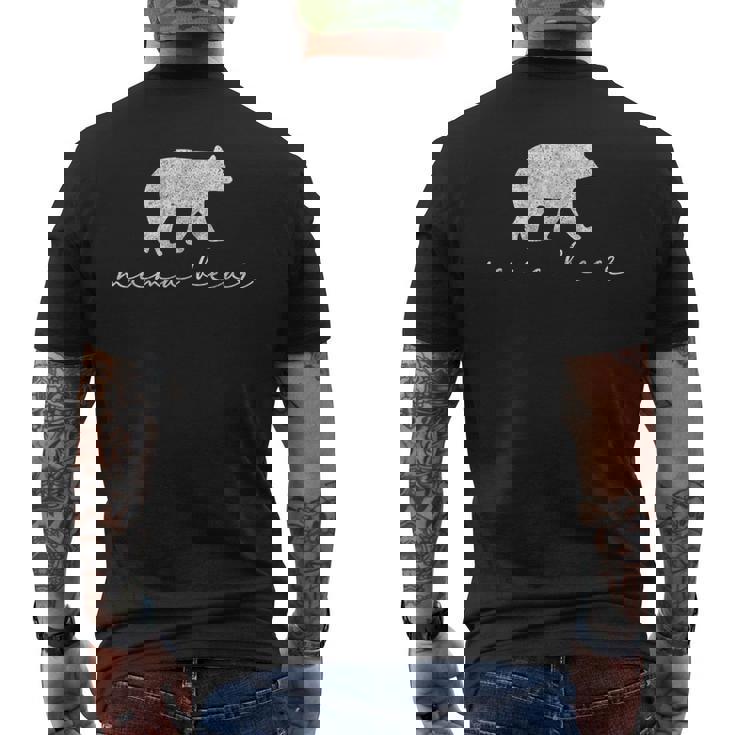 ママベア シャツ かわいい 母の日 ギフト ホワイト メンズTシャツ バックプリント