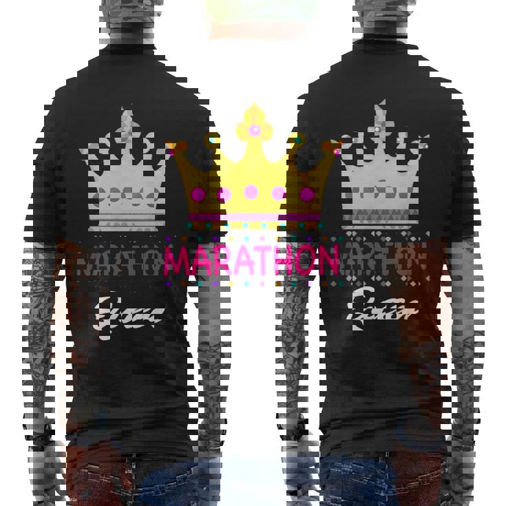 マラソン クイーン ランナー ランニング マラソン 好き 面白い メンズTシャツ バックプリント