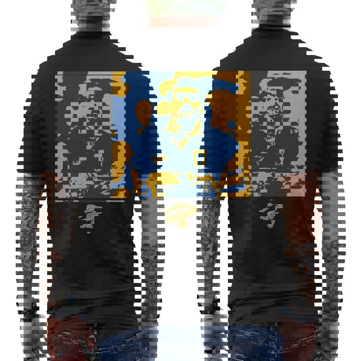 マラドーナボカアブストラクト 長袖tシャツ メンズTシャツ バックプリント