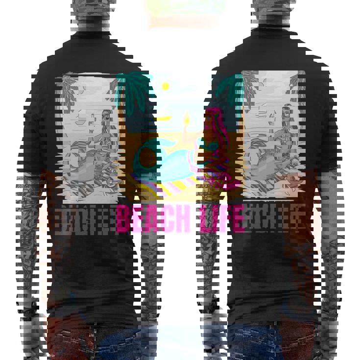 マーメイドビーチライフ 長袖tシャツ メンズTシャツ バックプリント