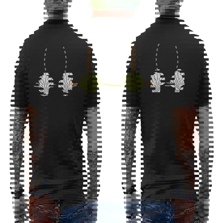 マーメイド貝殻ビキニトップ 面白い メンズTシャツ バックプリント