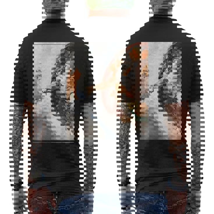 ミケランジェロの愉快な創作猫ミーム。 メンズTシャツ バックプリント