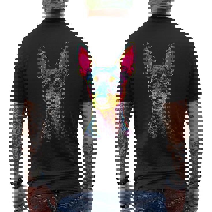 ミニチュアピンシャー 犬 モチーフ ペット ミニチュア ピンシャー メンズTシャツ バックプリント