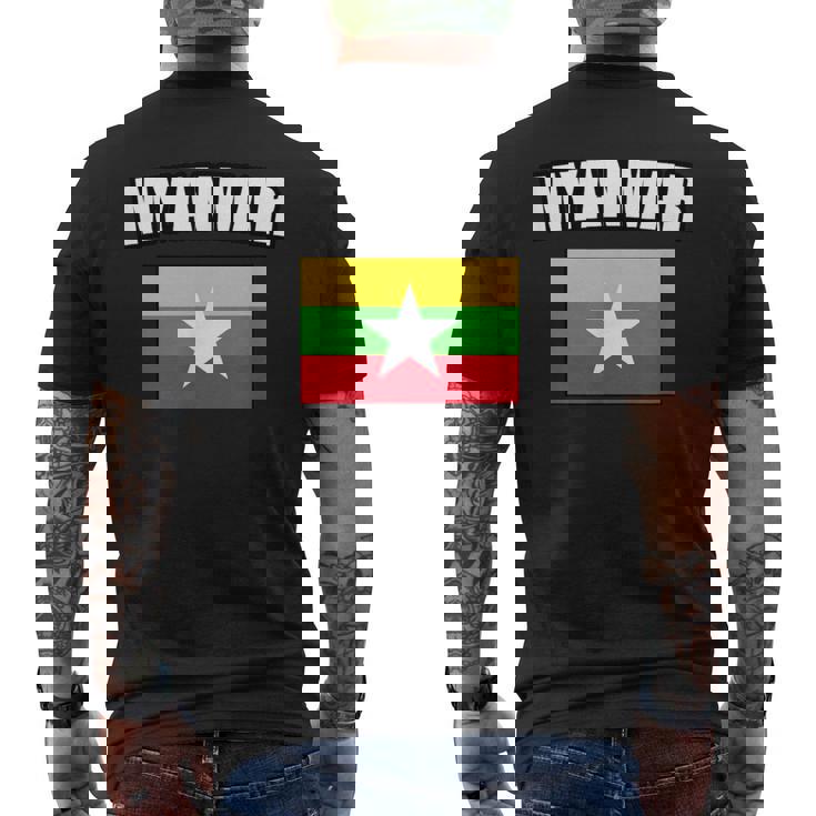 ミャンマー メンズTシャツ バックプリント