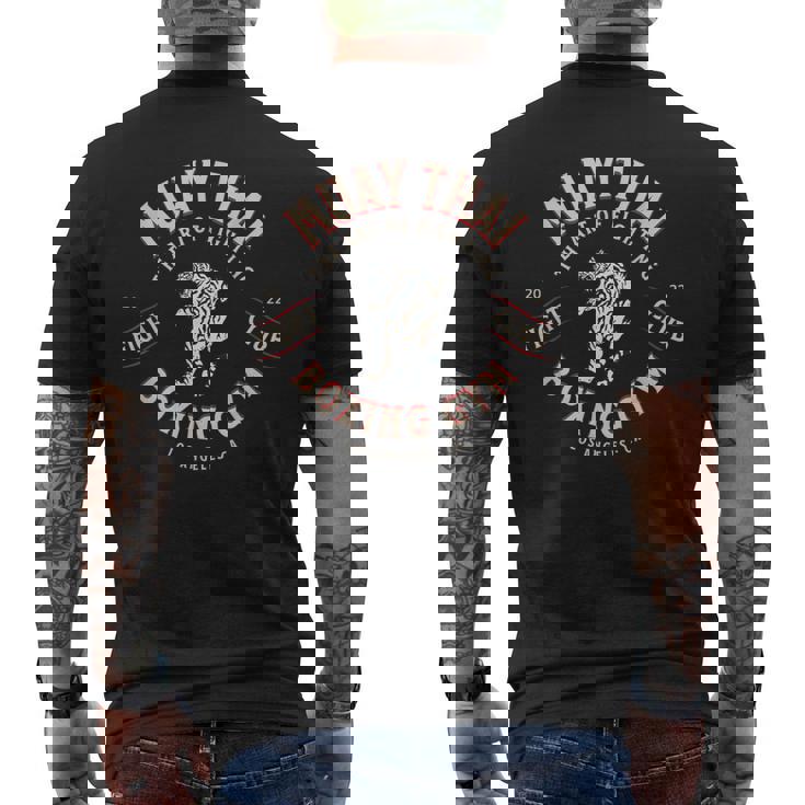 ムエタイ ボクシングジム メンズTシャツ バックプリント