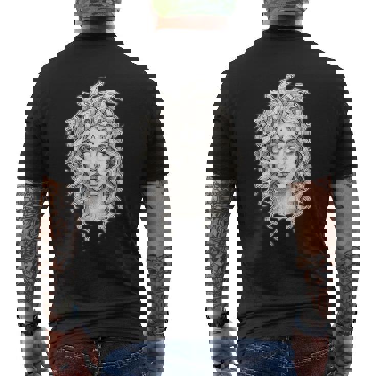 メデューサ ゴシック 女神 蛇 タトゥー メンズTシャツ バックプリント