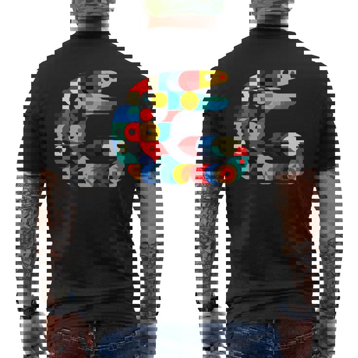 モダン 幾何学的 ミニマリズム イラスト ウツボ アート 長袖tシャツ メンズTシャツ バックプリント