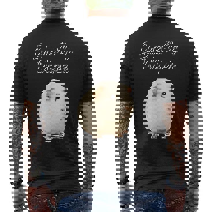 モルモット ウィスパラー アメリカモルモット メンズTシャツ バックプリント