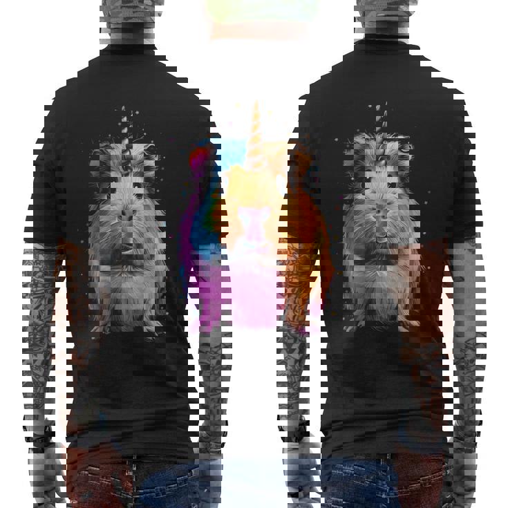 モルモット ユニコーン ギニコーン 面白い ペット モルモット好き 長袖tシャツ メンズTシャツ バックプリント