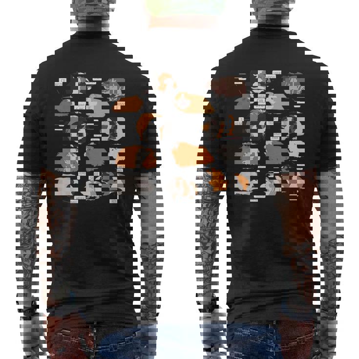 モルモット犬種シャツ メンズTシャツ バックプリント