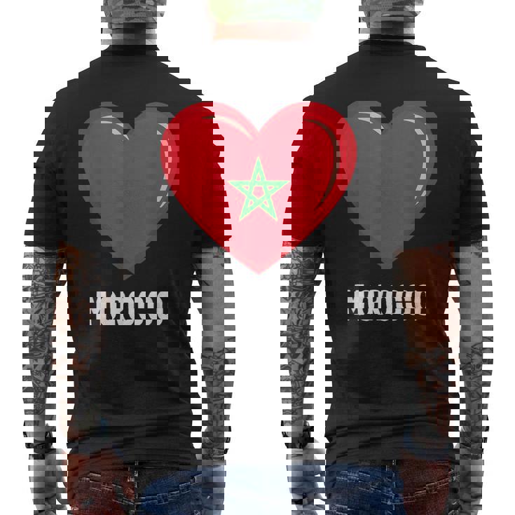 モロッコ国旗シャツ メンズTシャツ バックプリント