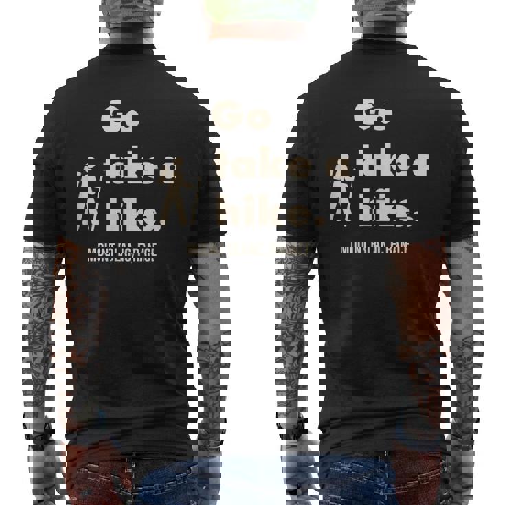 モンブランフランスgo Take A Hike レトロ メンズTシャツ バックプリント