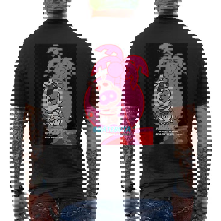 ヤッターマン 吉田すずかデザインa（おだてブタ） メンズTシャツ バックプリント