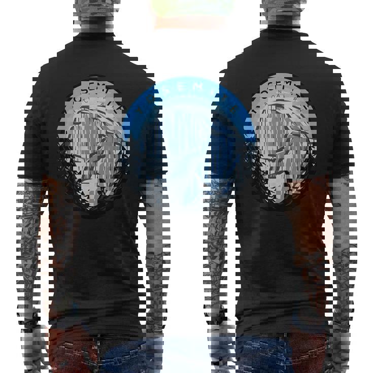 ヨセミテ国立公園 ハーフドーム ヴィンテージポスター スーベニア メンズTシャツ バックプリント