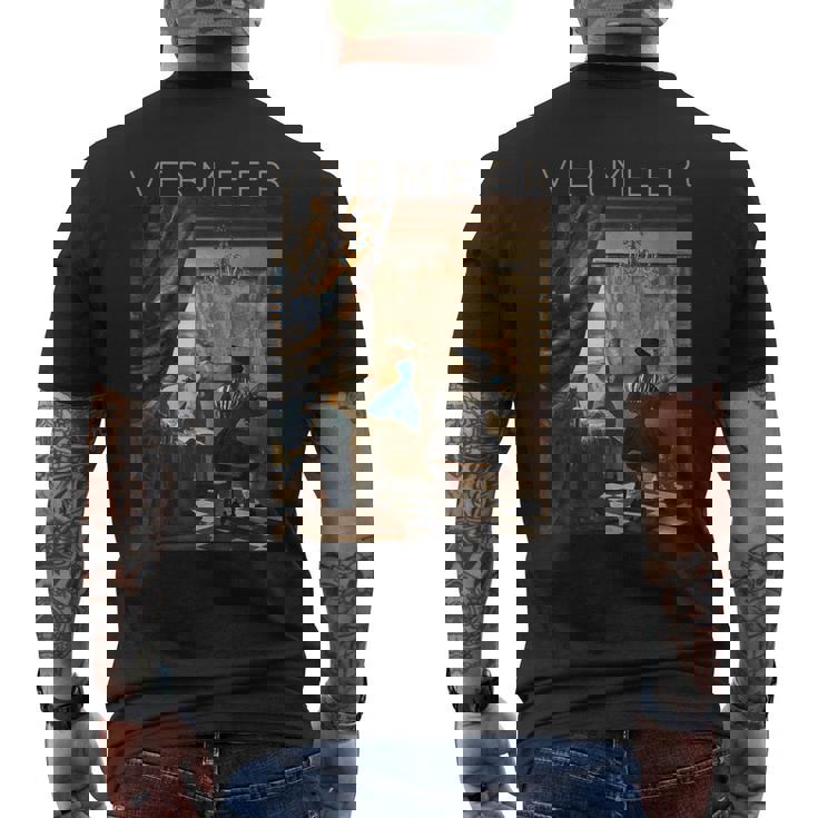 ヨハネス・フェルメール 絵画の芸術 メンズTシャツ バックプリント