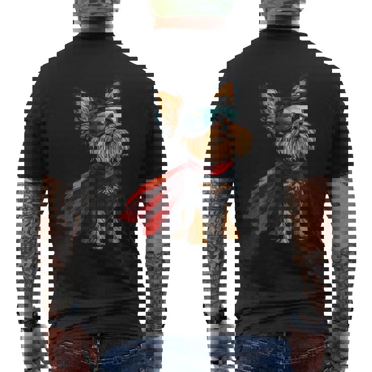 ヨークシャーテリア犬 ヨークシャーテリア メンズTシャツ バックプリント